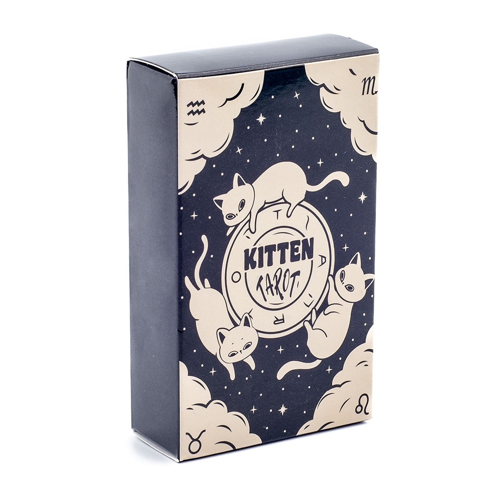 Board Game Oracle - Kitten Tarot Deck 78Pcs Cute Black