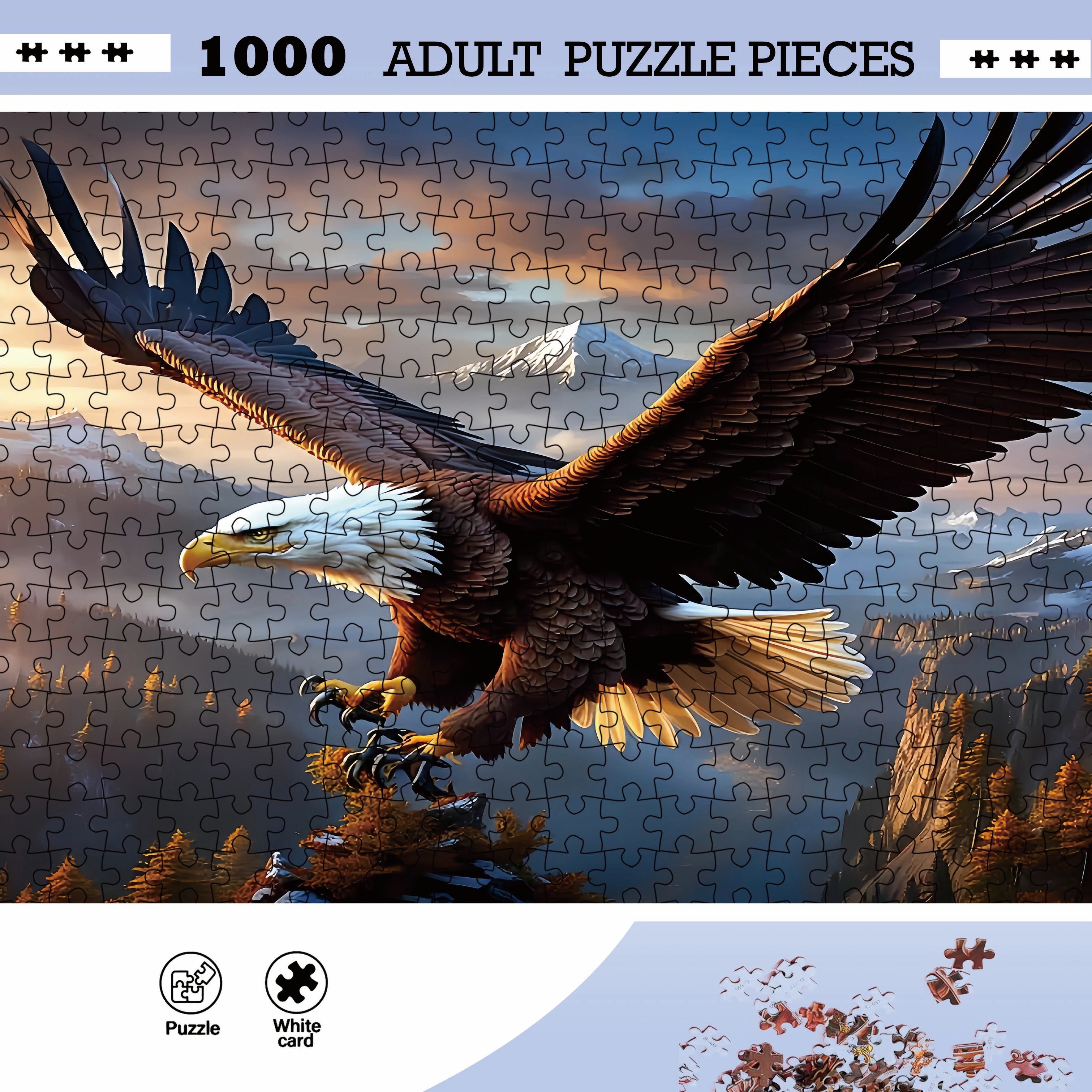 Jigsaw Puzzle Adult - EagleMaster 1000pcs Premium Eagle Themed Jigsaw