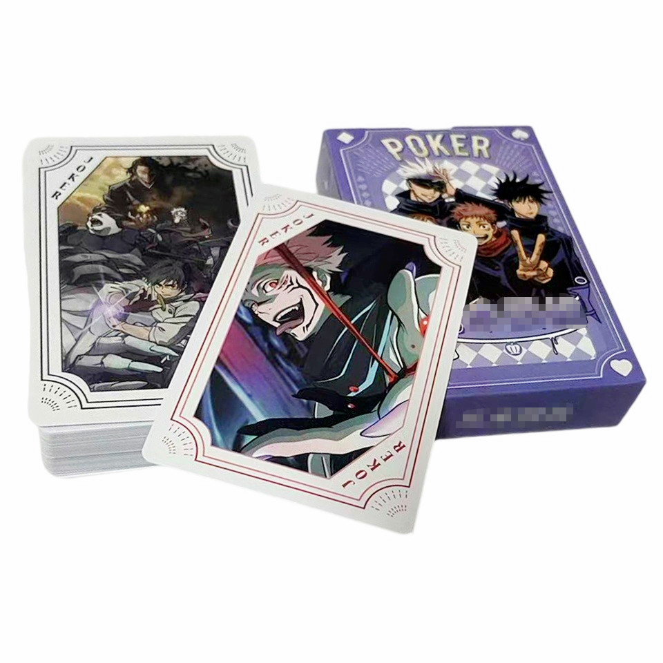Board Game With Questions - Jujutsu Kaisen playing Poker cards board
