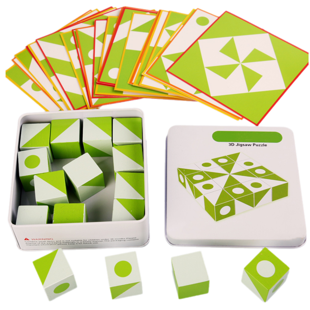 Board Game Idea - Wooden 3D Puzzles Game Geometric Shape