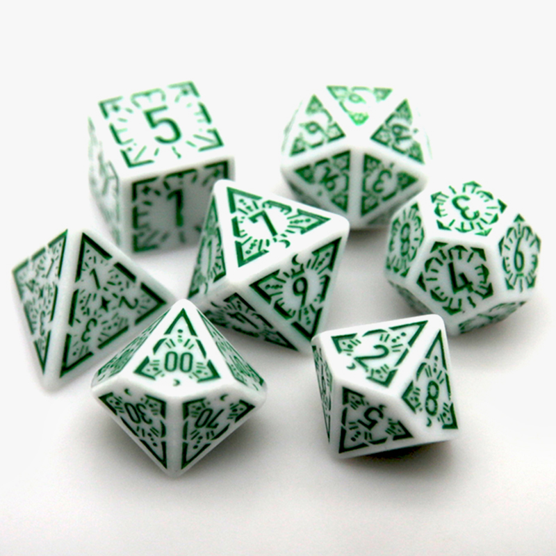 Board Game Rpg - 7PCS/set Multi-sided Dice New Textures Pattern