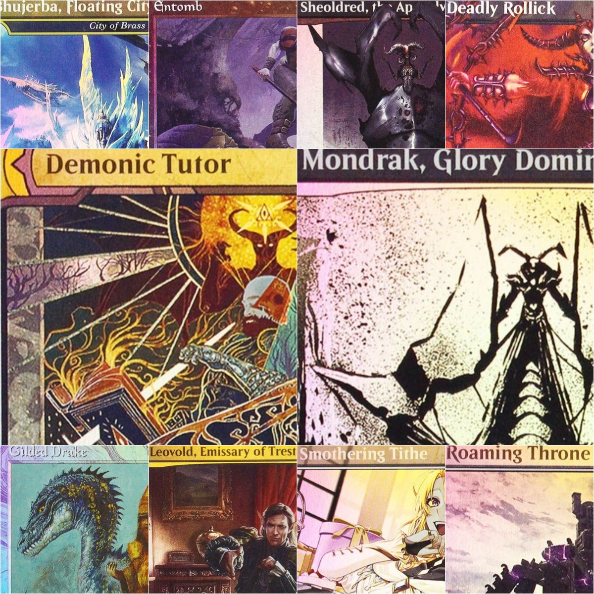 Board Game Quest - Foil Demonic Tutor/Gilded Drake/Roaming Throne High