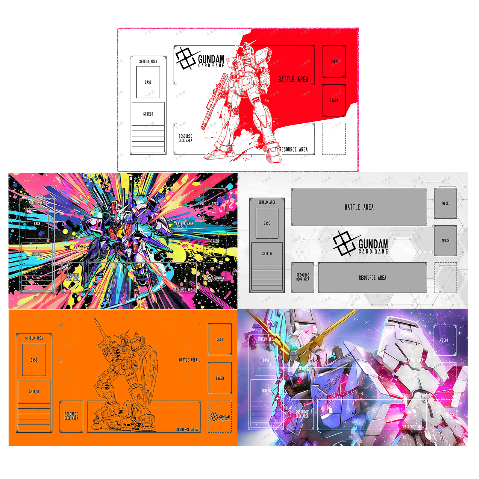 Board Game For 5 Players - 5 Models 600X350X2Mm Diy Gundamed Card