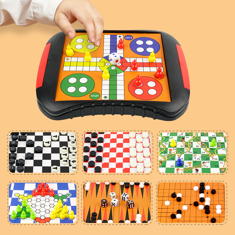 Board Game Ludo - 3-in-1/5-in-1/7-in-1 board game sets, Snakes and