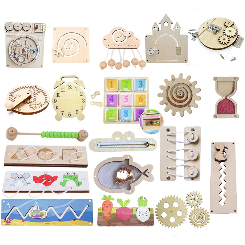 Board Game Idea - Baby Busy Board Accessories Montessori Toys