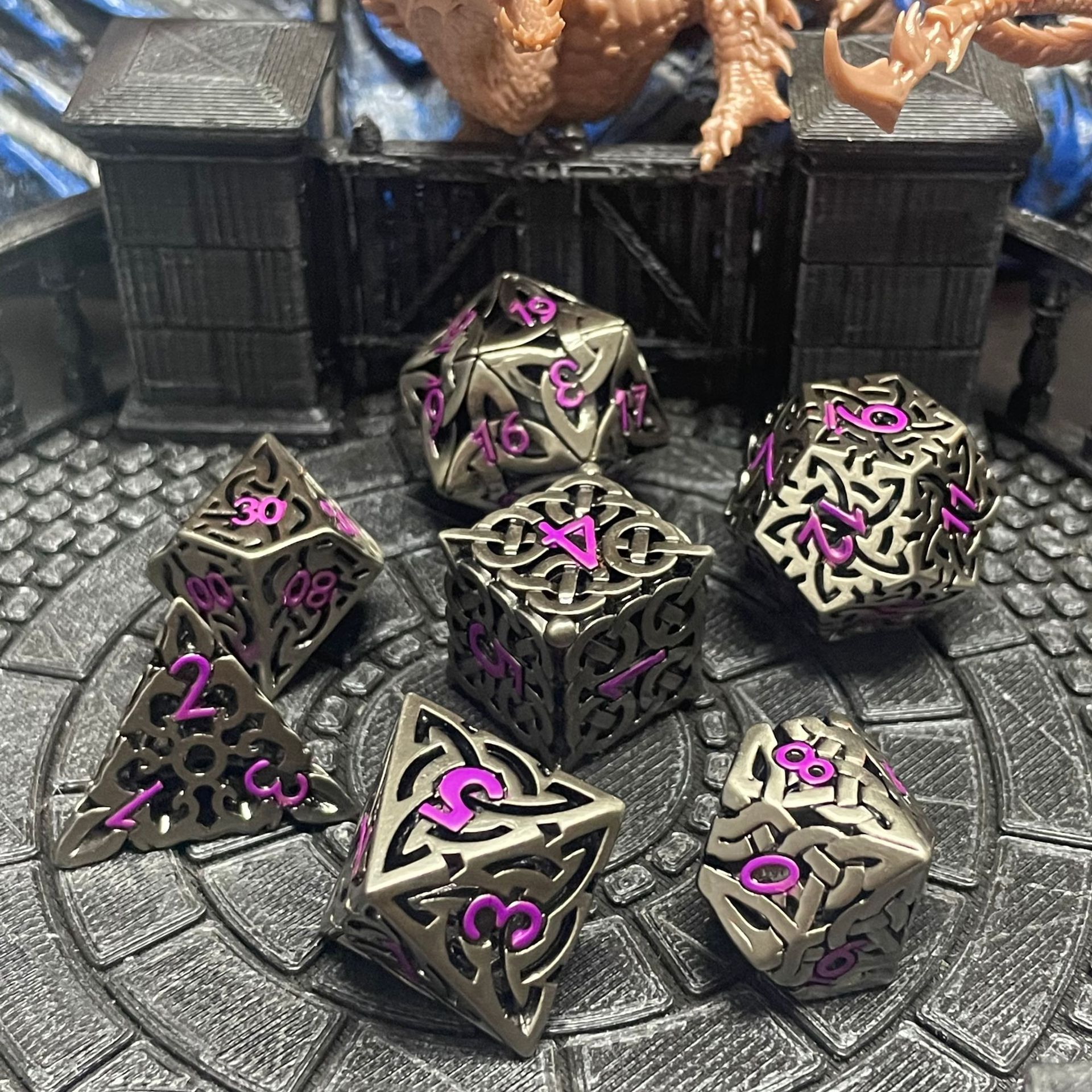 7 Pcs Cosplay D4-D20 DND Brass – Board Game Rpg Bewertung und Preis