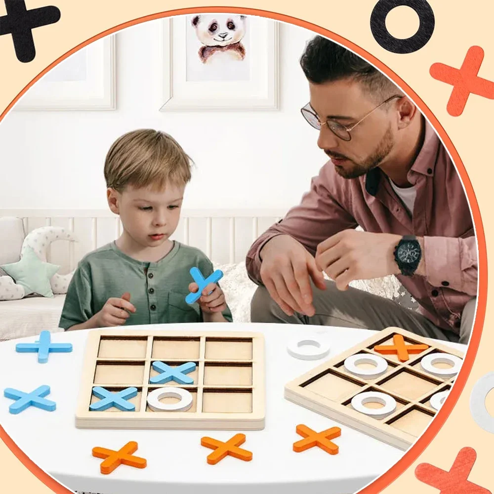 Wooden XO Tic Tac Toe Game Min – Board Game With Questions Bewertung und Preis