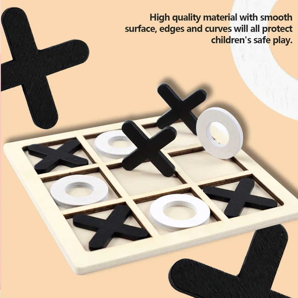 Wooden XO Tic Tac Toe Game Min – Board Game With Questions Bewertung und Preis