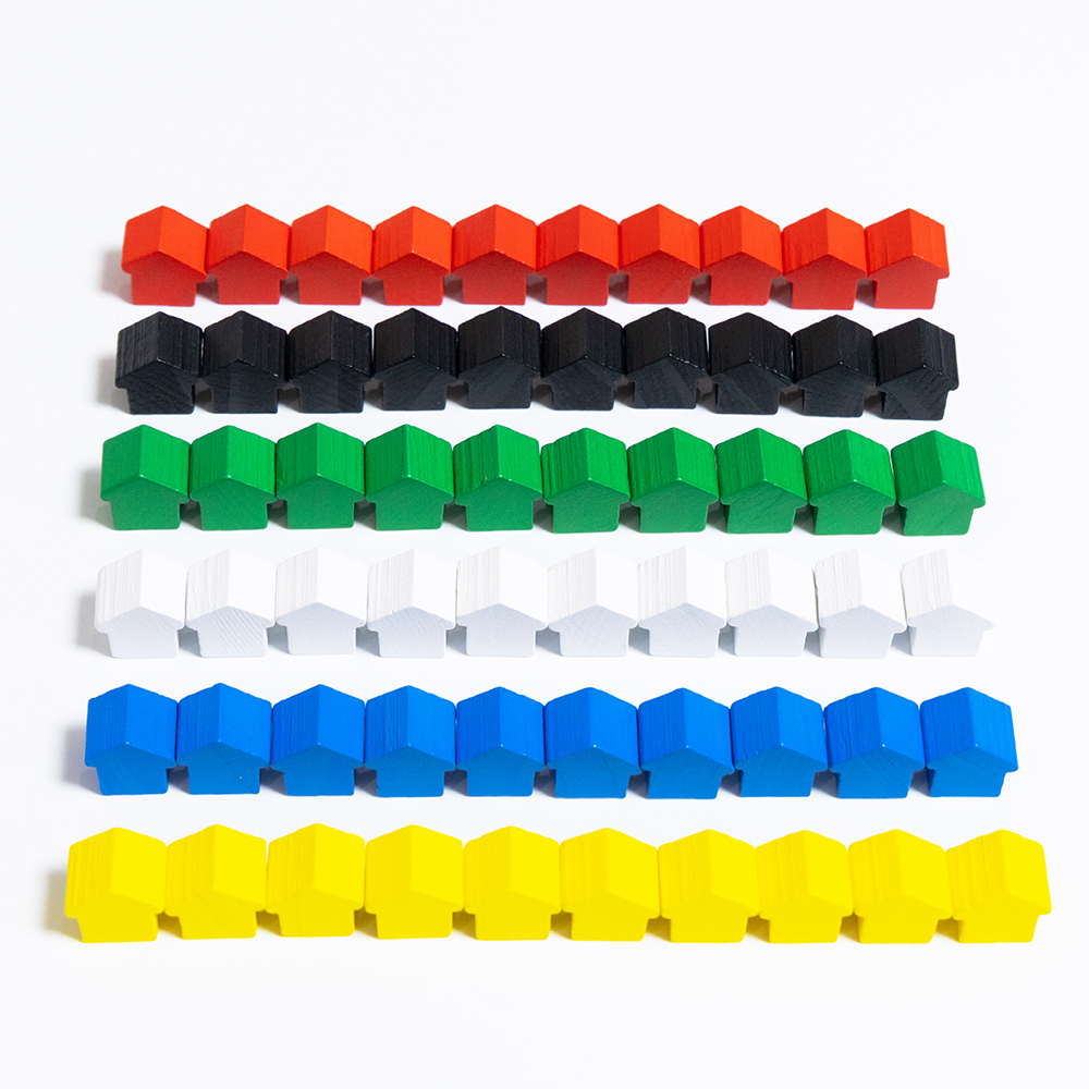 100Pcs Little House Meeples, 1 – Board Game Vector Bewertung und Preis