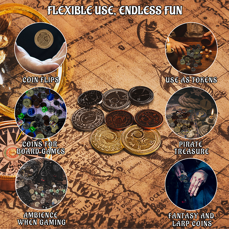 DND Metal Coins Set of 60 with – Board Game Vector Bewertung und Preis