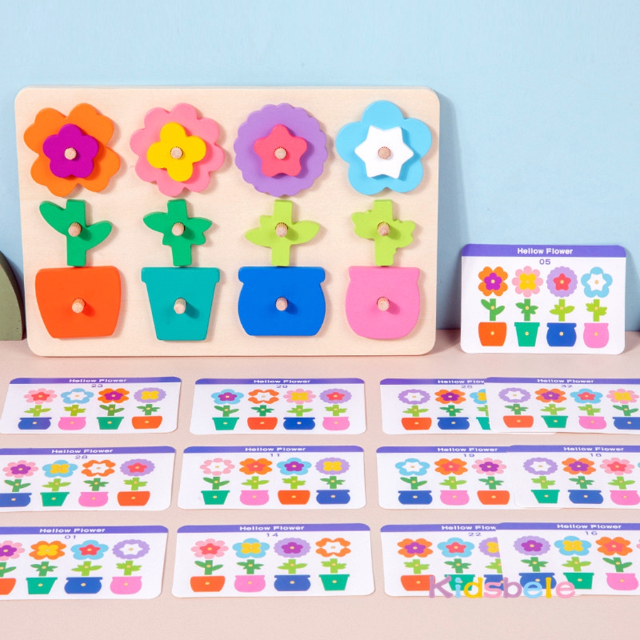 Montessori DIY Wooden Flower P – Board Game Education Bewertung und Preis