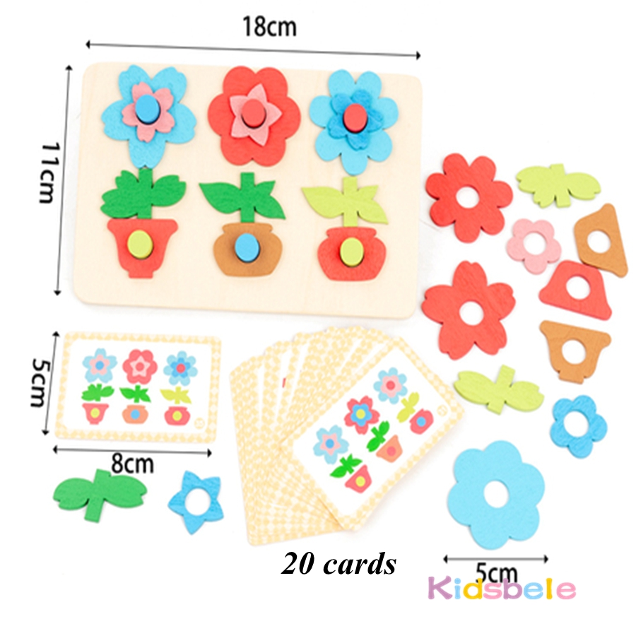Montessori DIY Wooden Flower P – Board Game Education Bewertung und Preis