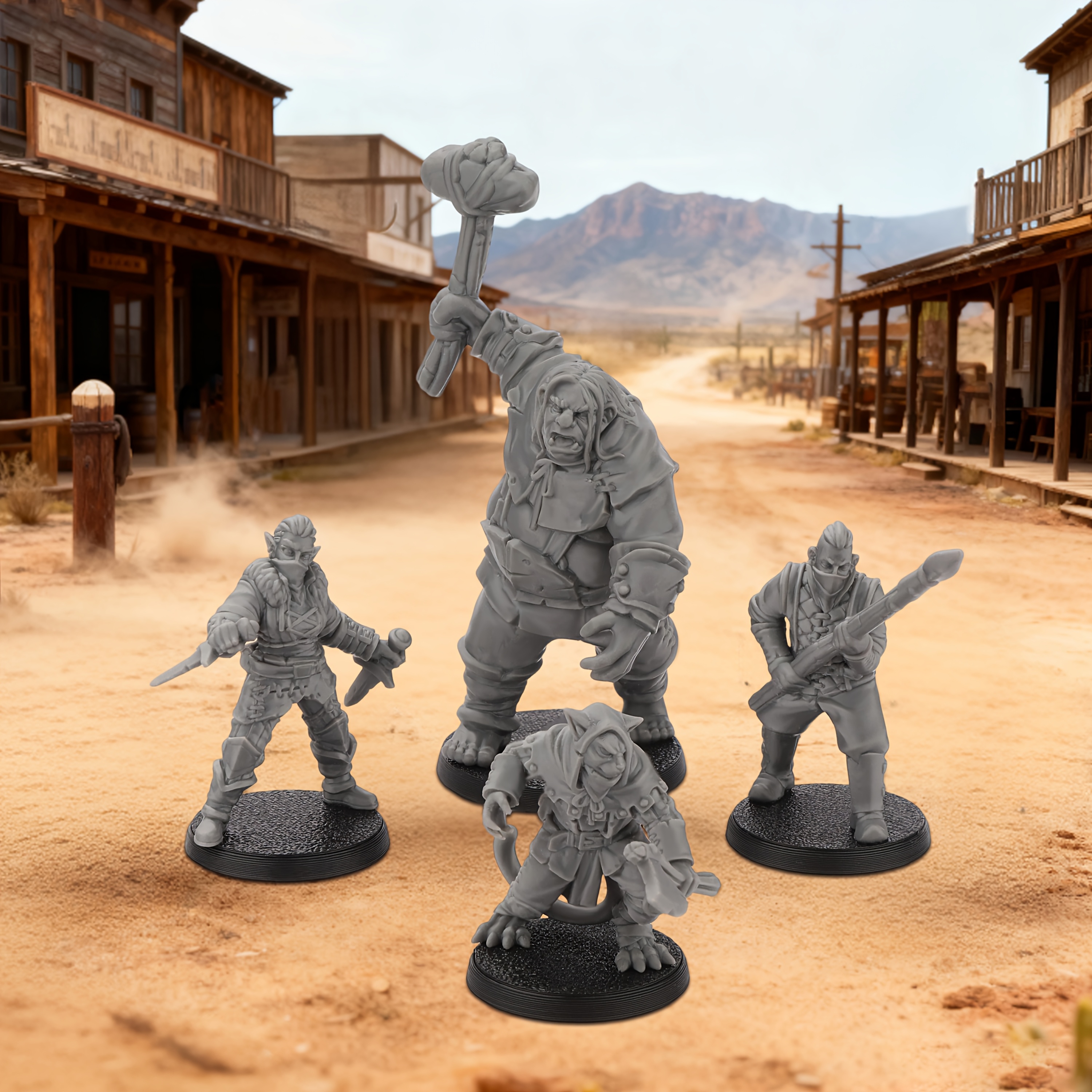 4pcs RPG Bandit Miniature - Fa – Board Game Zombie Bewertung und Preis