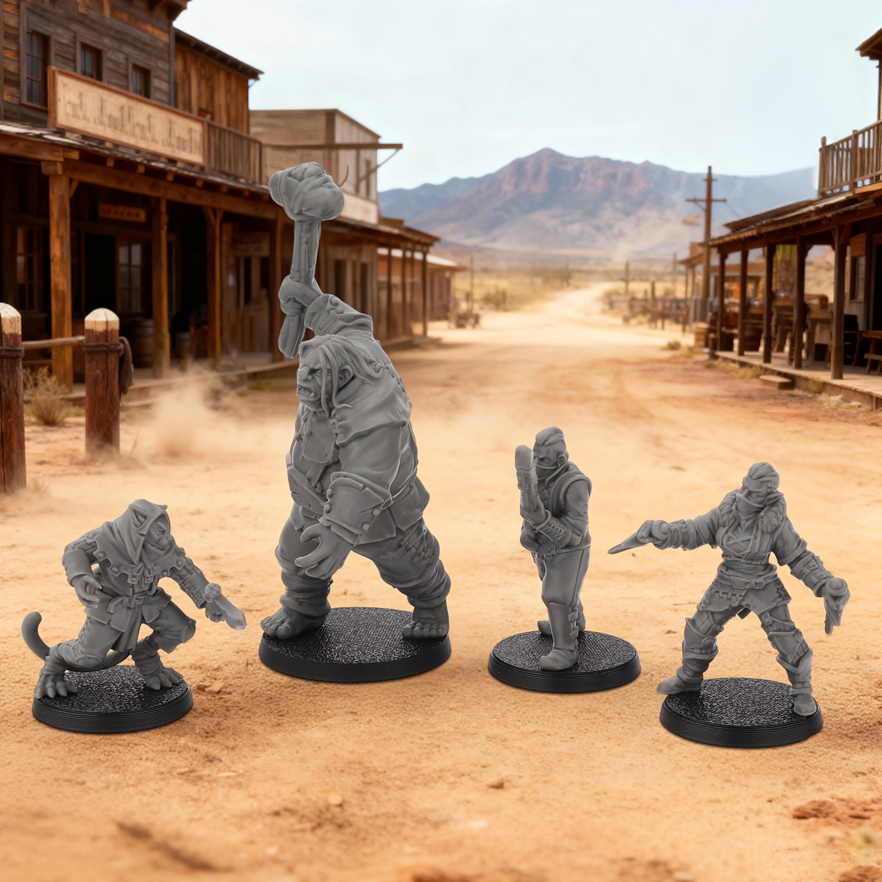 4pcs RPG Bandit Miniature - Fa – Board Game Zombie Bewertung und Preis