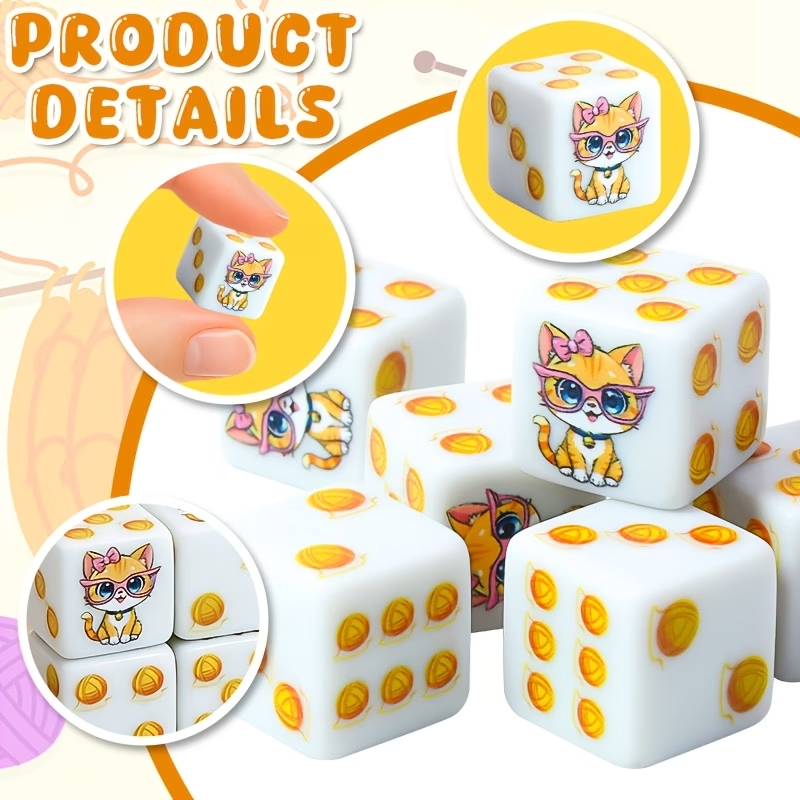 CANDYPIXEL 6PcsCat D6 Dice Set – Board Game Rpg Bewertung und Preis