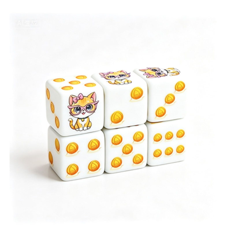 CANDYPIXEL 6PcsCat D6 Dice Set – Board Game Rpg Bewertung und Preis