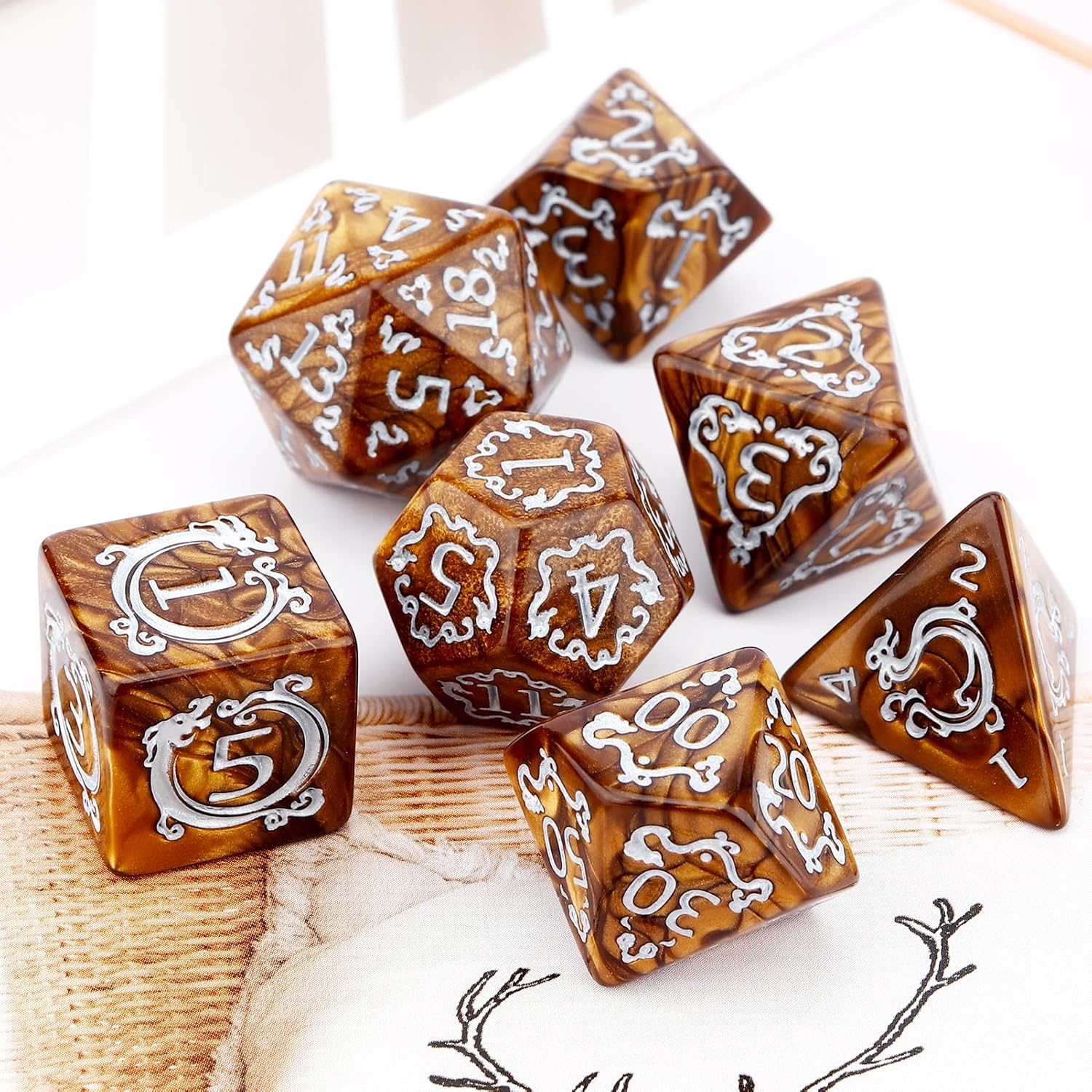 7Pcs Set DND Dice Dragon Patte – Board Game Rpg Bewertung und Preis