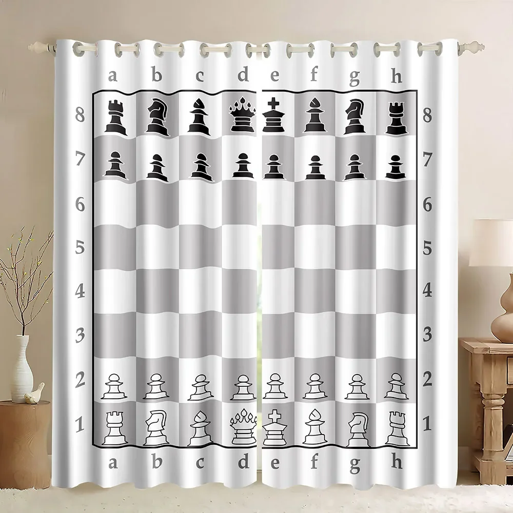 Chessboard  Window Curtains In – Board Game Cafe Bewertung und Preis