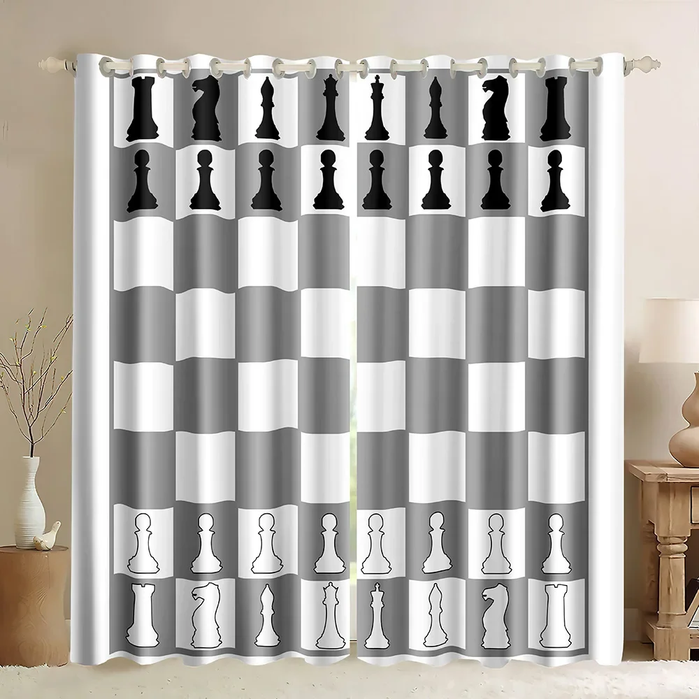 Chessboard  Window Curtains In – Board Game Cafe Bewertung und Preis