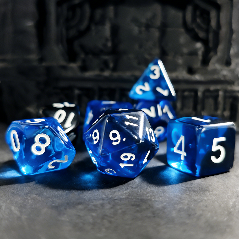 7Pcs/set Blue Blend Transparen – Board Game Rpg Bewertung und Preis