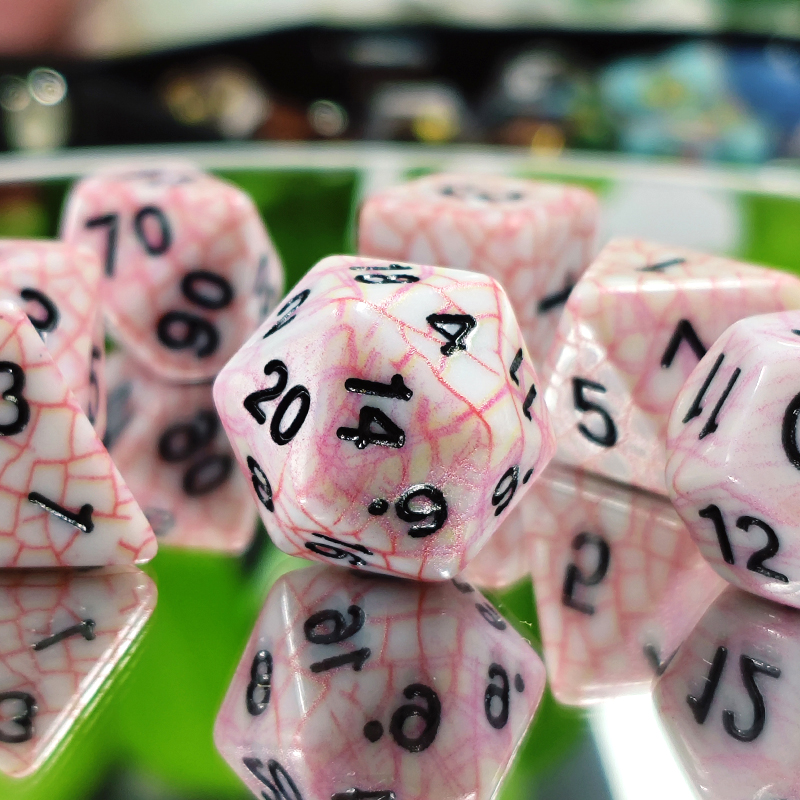 7PCS Polyhedral Red Cracked Te – Board Game Rpg Bewertung und Preis