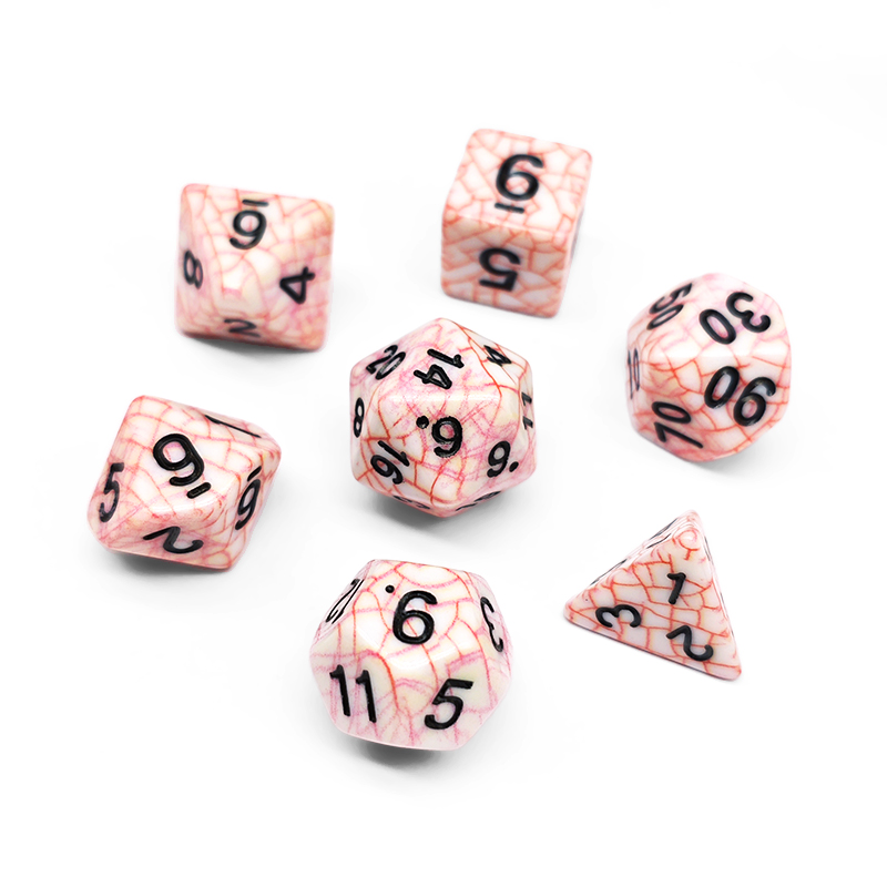 7PCS Polyhedral Red Cracked Te – Board Game Rpg Bewertung und Preis