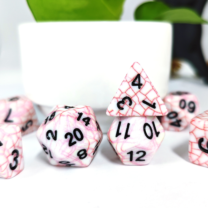 7PCS Polyhedral Red Cracked Te – Board Game Rpg Bewertung und Preis
