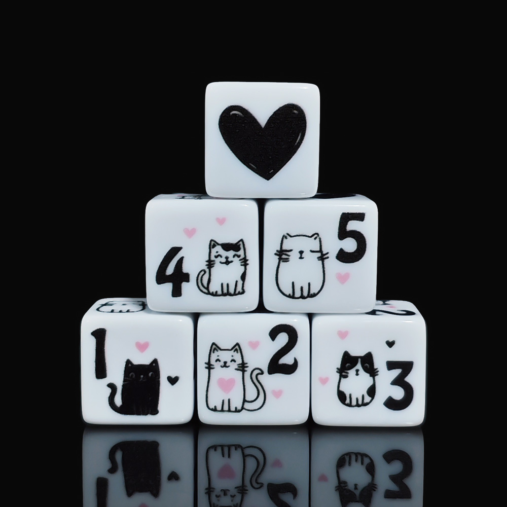 12Pcs/Set 16mm Cute Cat Dice,  – Board Game Rpg Bewertung und Preis