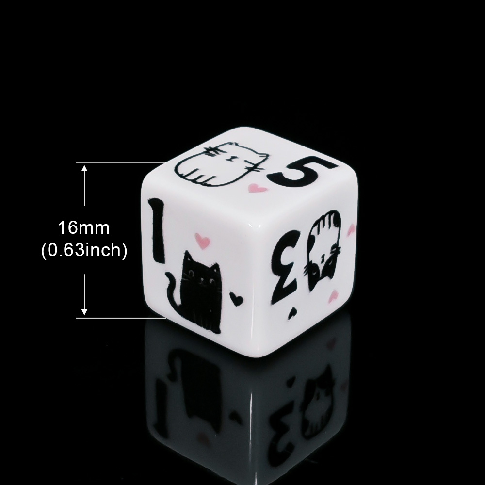 12Pcs/Set 16mm Cute Cat Dice,  – Board Game Rpg Bewertung und Preis