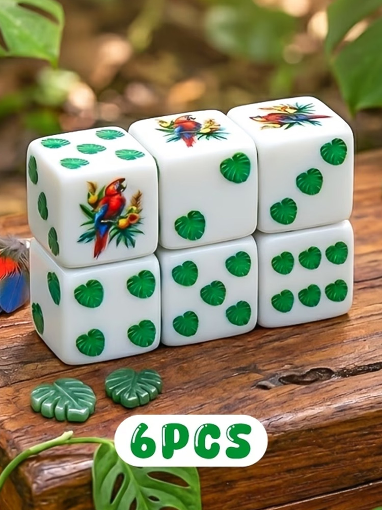 CANDYPIXEL 6PcsParrot D6 Dice  – Board Game Rpg Bewertung und Preis