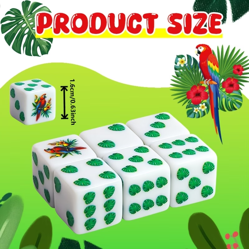 CANDYPIXEL 6PcsParrot D6 Dice  – Board Game Rpg Bewertung und Preis