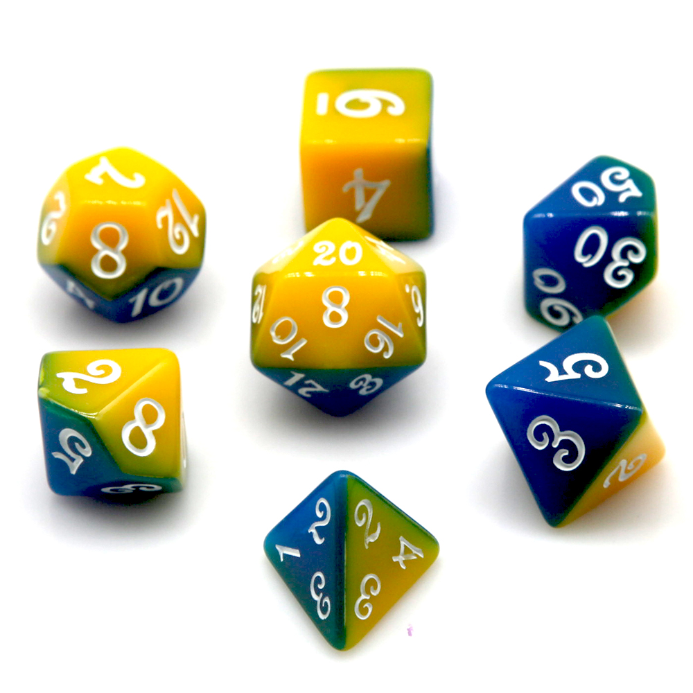 Blue & Yellow Dual Color Polyh – Board Game Rpg Bewertung und Preis